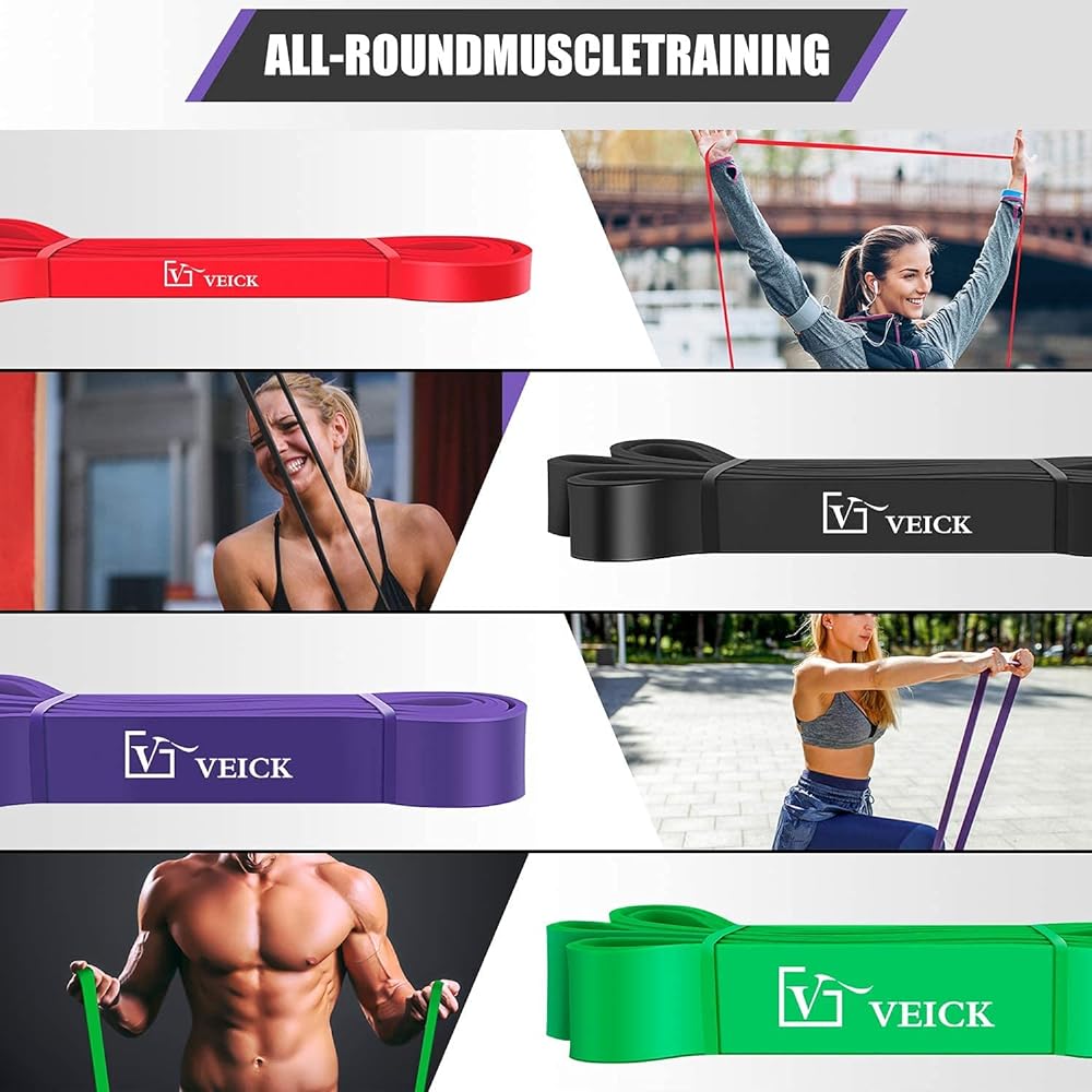 VEICK Training Tube Fitness Tube Exercise Band Natural Rubber Exercise Band Home Muscle Training