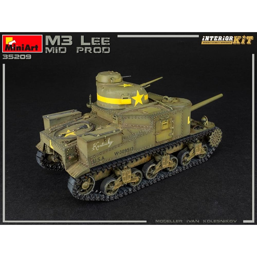 Miniart 1/35 US Army M3 Lee Mid-term Full Interior Internal Reproduction Plastic Model MA35209