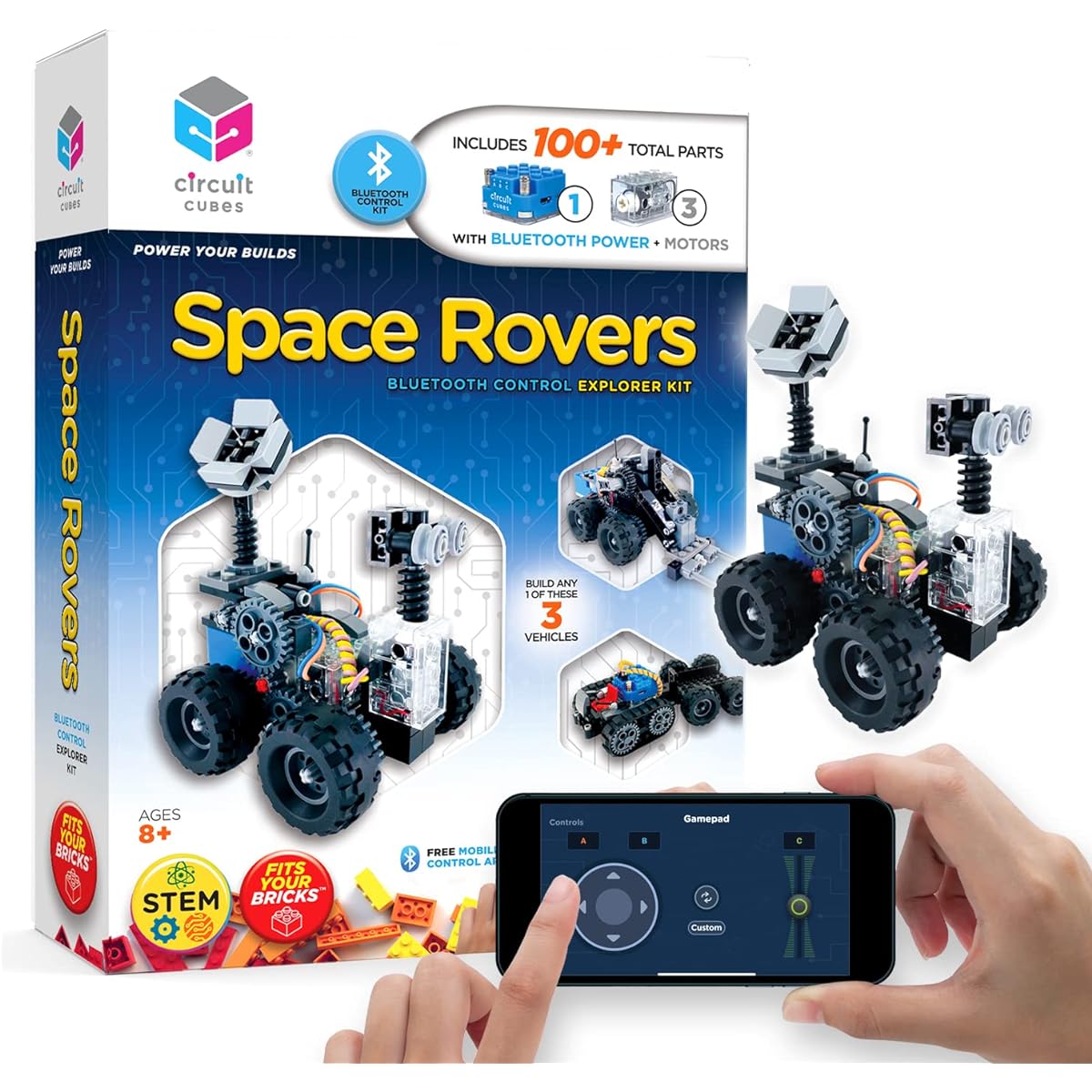 Circuit Cube Space Rover Kit Remote Control Robotics Kit STEM Learning Toy for Ages 8+