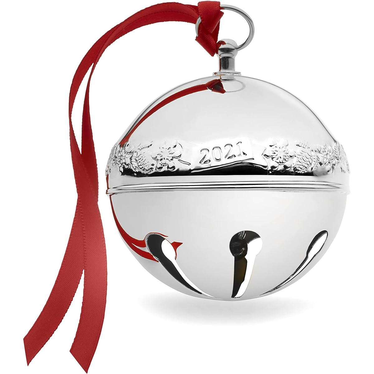 Wallace 51st Edition 2021 Silver Plated Sleigh Bell Ornament, Silver