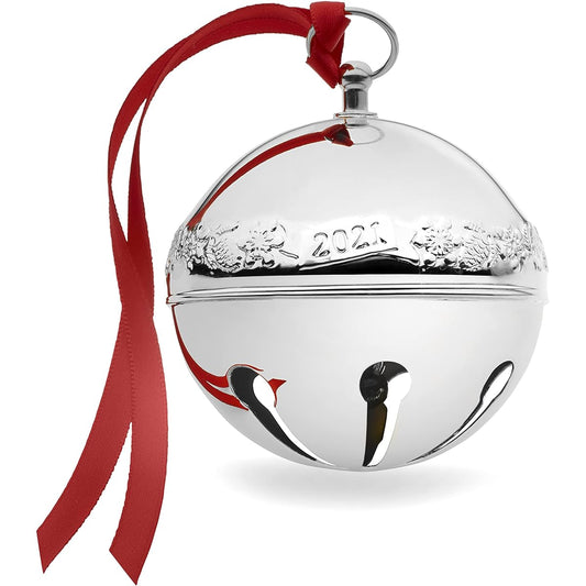 Wallace 51st Edition 2021 Silver Plated Sleigh Bell Ornament, Silver