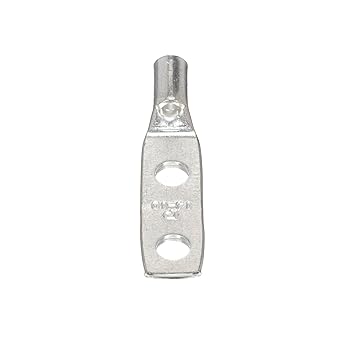 Panduit Domestic Genuine Copper Compression Terminal 2 Holes Standard Barrel with Hole for Confirming Wire Insertion AWG10 Mounting Hole 10.4mm Mounting Hole Spacing 25.4mm 50 Pieces LCD10-38D-L
