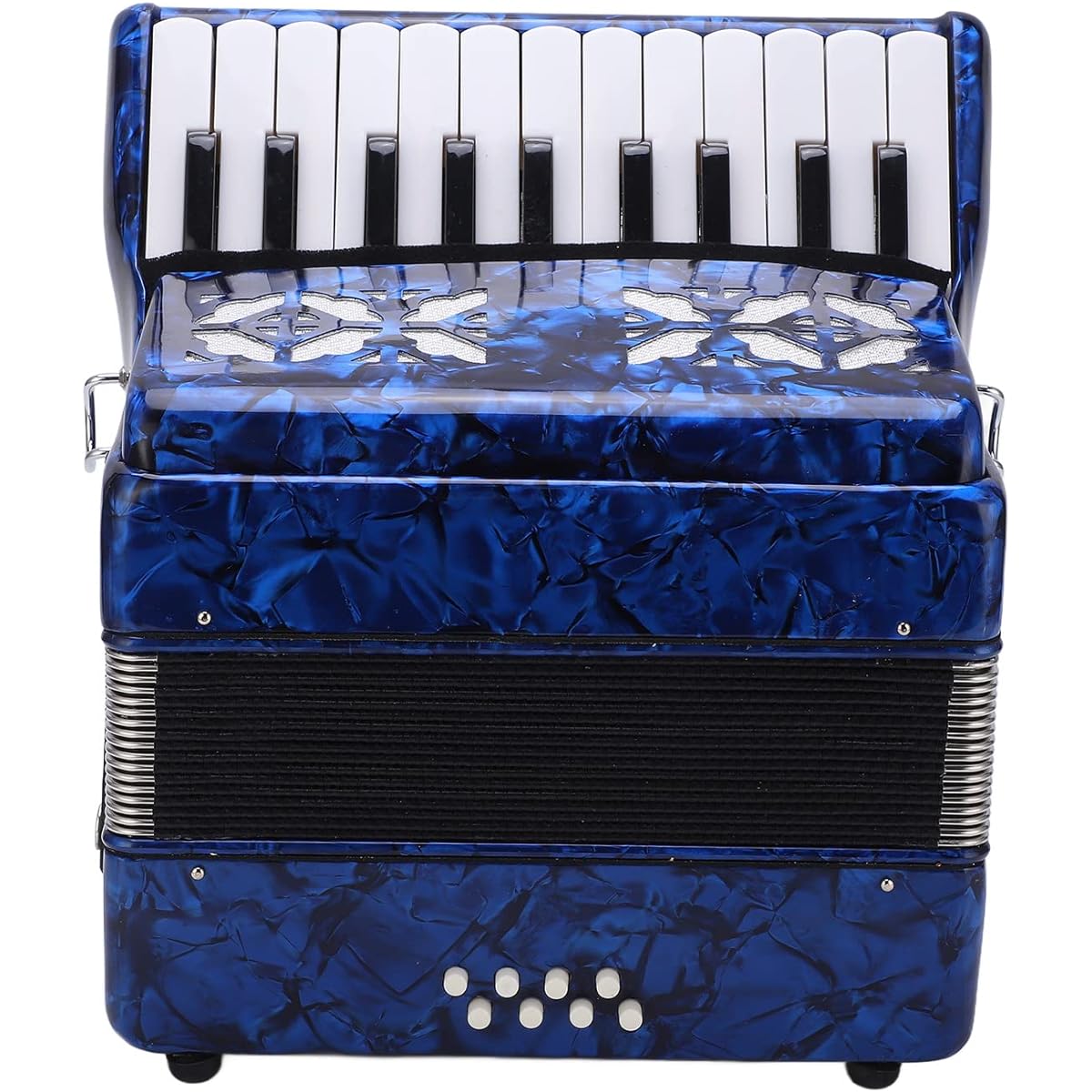 Accordion Toy, Easy Playing Accordion for Beginners 8 (Dark Blue)