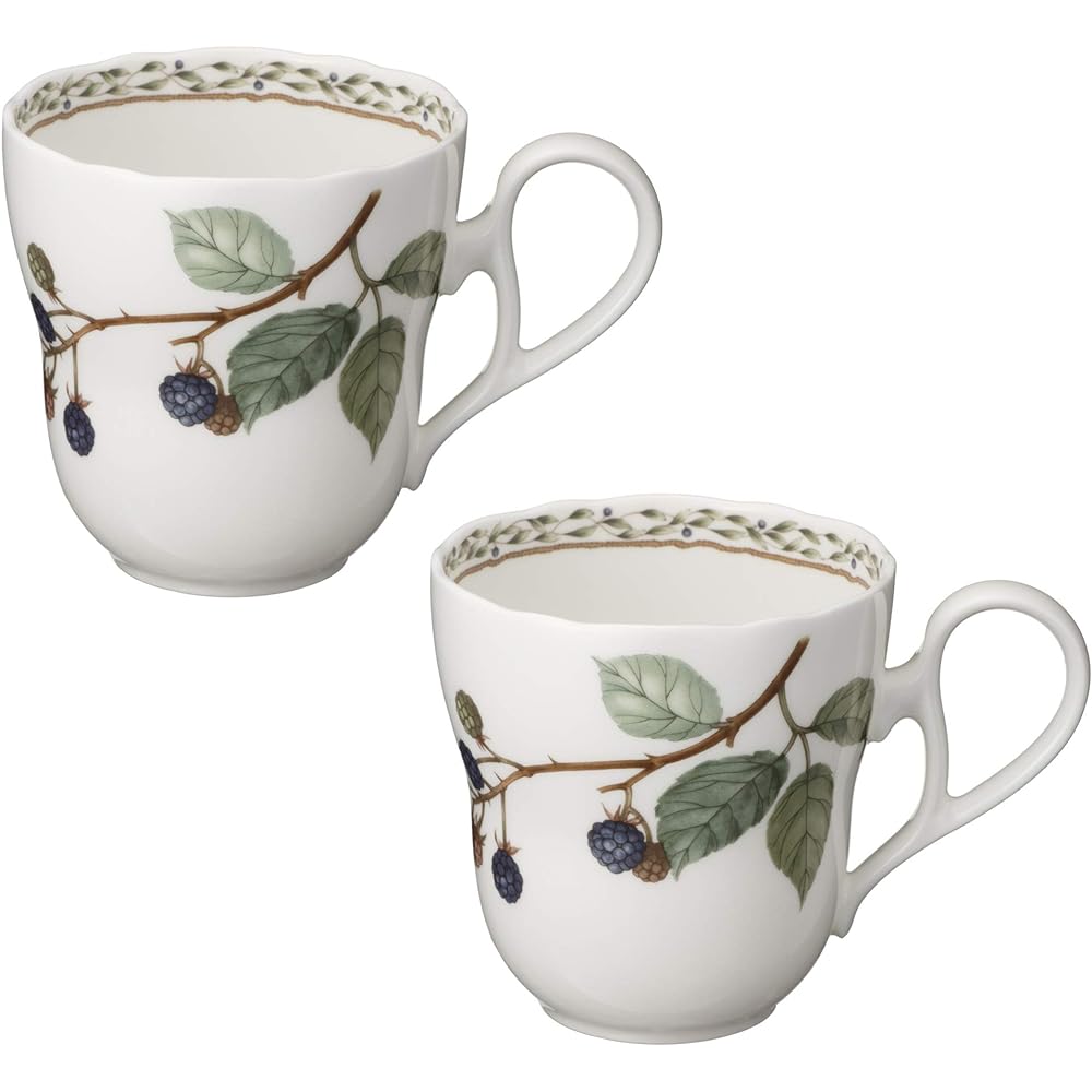 Noritake Mug (Pair Set) 375cc Orchard Garden Microwave Safe 2 Pieces Bone China P97855/4911