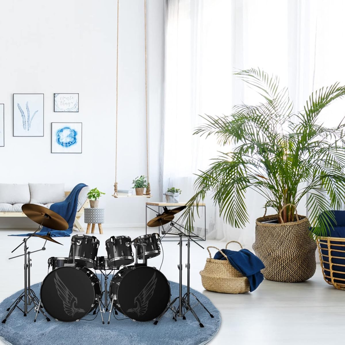 EXCEART Non-Slip Soundproof Rug Sound Absorbing Panel Plush Soundproof Carpet Sound Insulation Pad Soundproof Cushion Hardwood Tile Floor Supplies