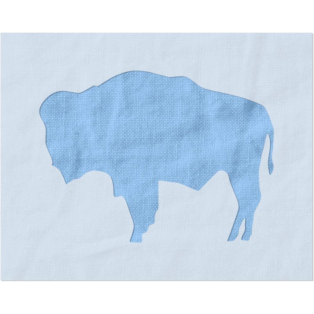 Stencil Stop Wyoming Buffalo Flag Stencil - Reusable for DIY Projects, Painting, Drawing, and Crafts - 14 Mil Mylar Plastic (6 x 4.4 inches)