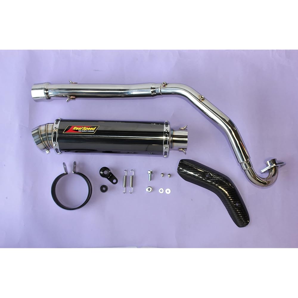 Hunter Cub Motorcycle Muffler CT125 8BJ-JA65 2BJ-JA55 2020 ~ Blade Stainless Steel Black Color Muffler Custom Honda Realspeed Dry Carbon Made with Heat Guard CT125 HUNTER Cub RSP-BLA-012