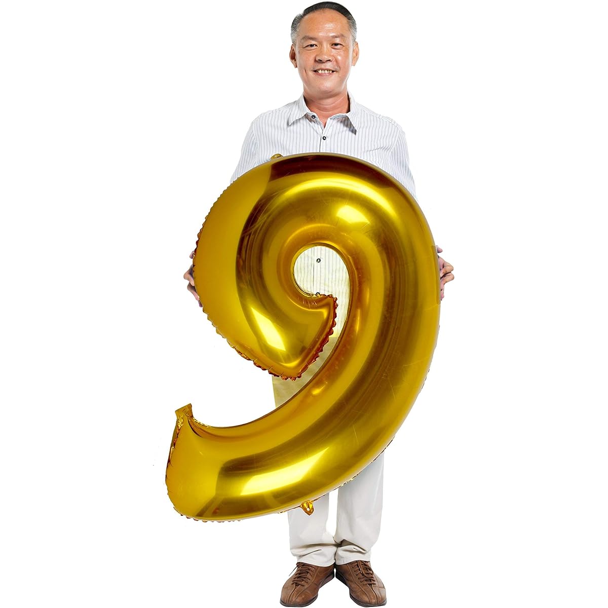 Treasures Birthday Number Foil Mylar Balloons 40" Gold for Birthday Anniversary Party Decorations