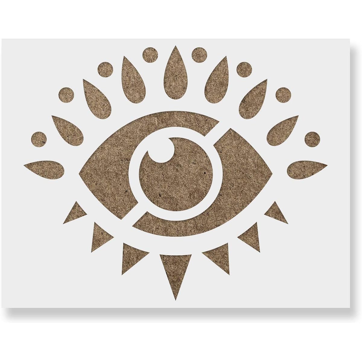 Ramybe Evil Eye Stencil - Reusable Stencil for Painting - DIY Ramybe Evil Eye Home Decor 36"x24" White