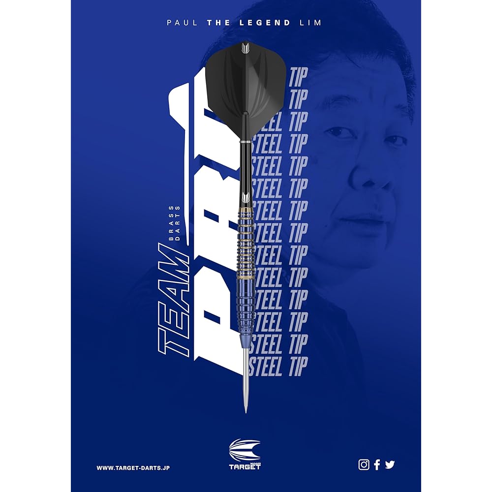 TEAM PRO PAUL LIM BRASS 17.5G STEEL (brass darts, with special case)