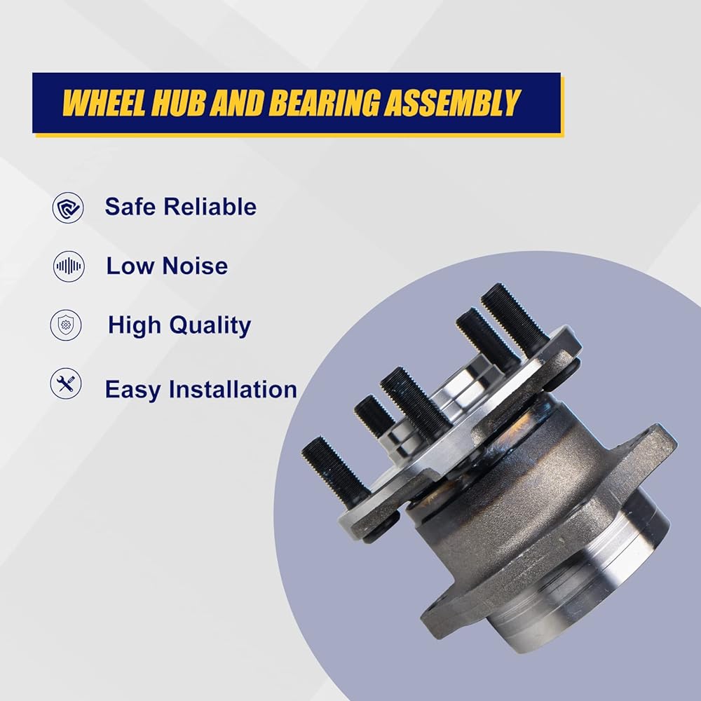 KUSATEC 512401 Rear Wheel Bearing and Hub Assembly 2pcs Compatible with Scion FR-S, Subaru BRZ, Subaru Forester Legacy Outback WRX, 5 Lug
