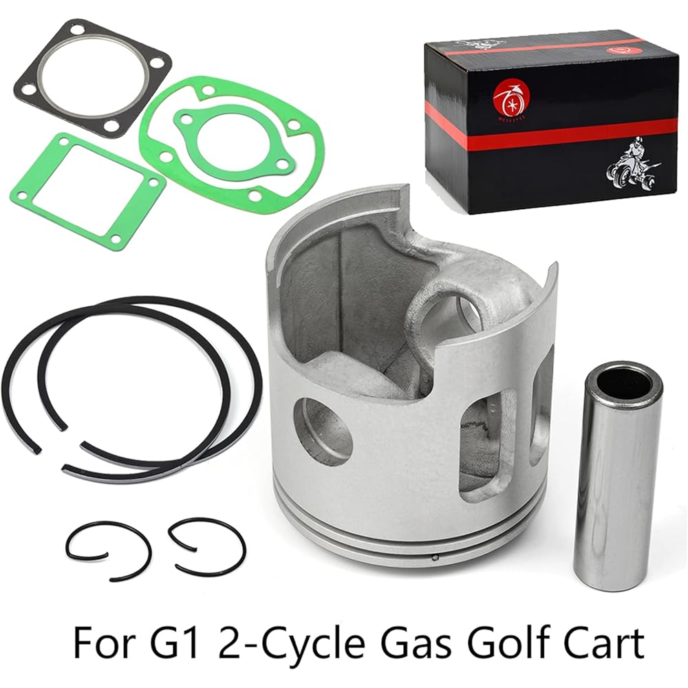 Oversize 0.5mm Piston Gasket Kit & Piston Ring for Yamaha G1 2 Cycle Gas Golf Cart 1978-1989