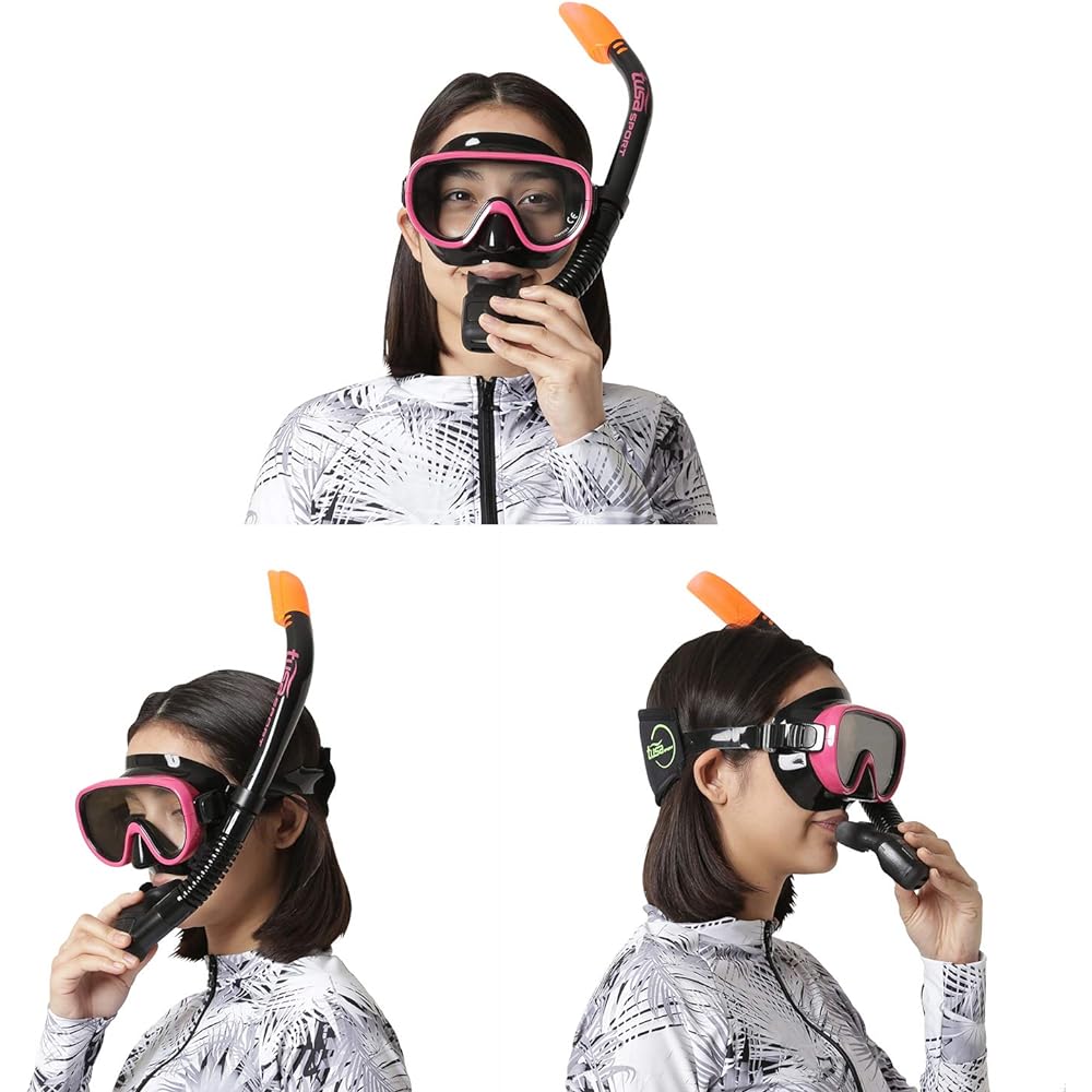 tusaSPORT Snorkeling Snorkel Mask 2 Piece Set Silicone UC0101
