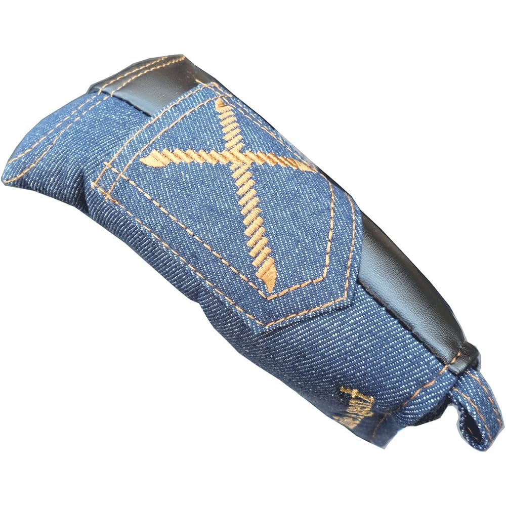 Denim golf putter cover for pin type magnetic type