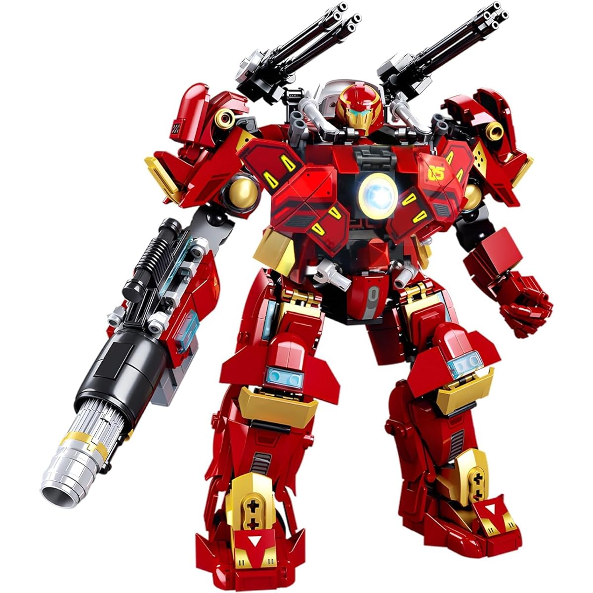 Mech Robot Transforming Building Blocks Set for Adults, City Warrior Justice Hero Soldier Mech Model Building Kits, Cool Creative Robot Toys Gifts for Teens/Boys, 588 Pieces, Compatible with Lego