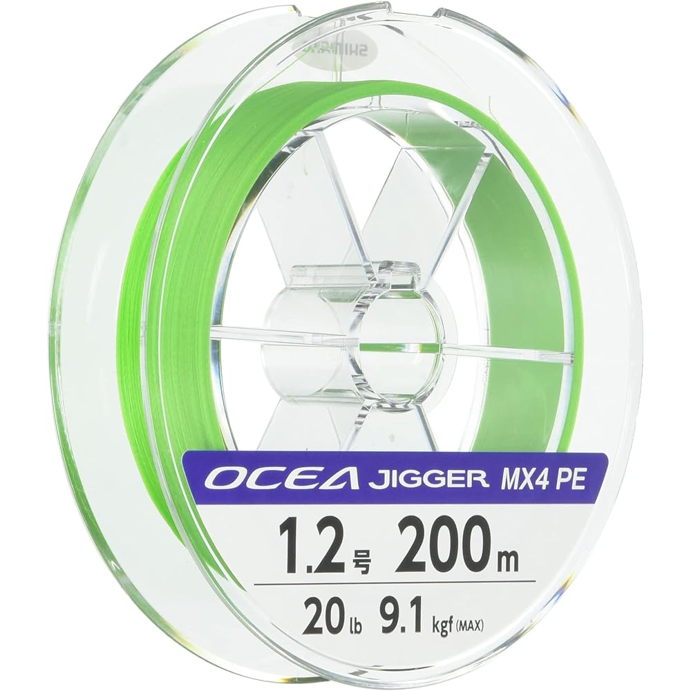 SHIMANO PE Line Osea Jigger MX4 200m Lime Green PL-O64P Fishing Line