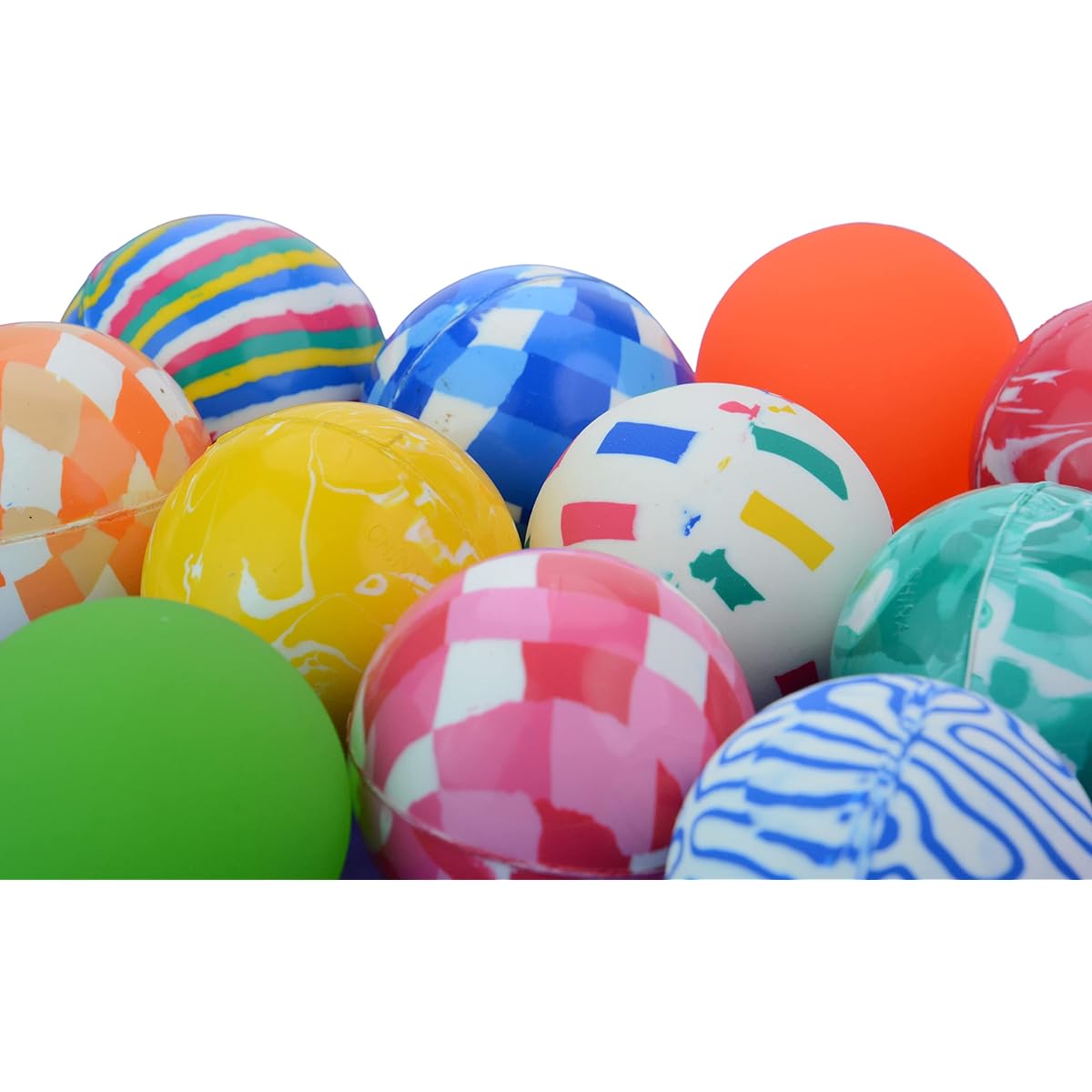 Entervending Bouncy Ball - 6 Rubber Balls for Kids - Mixed Bouncy Ball - 60mm Big Bouncy Ball - Bouncing Ball Party Favors