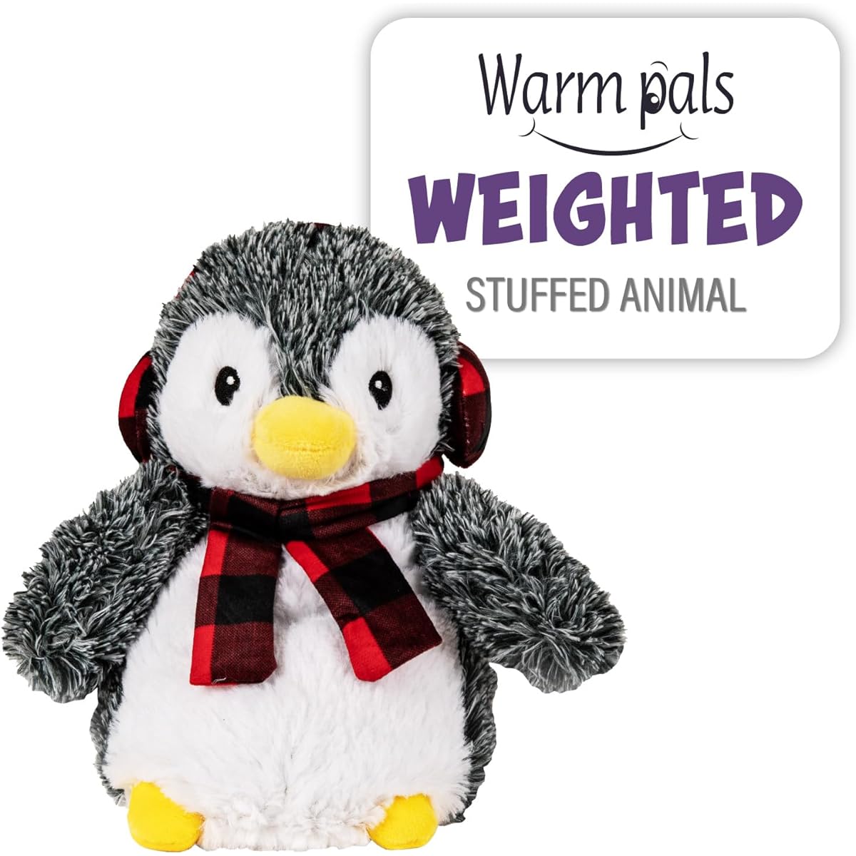 Warm Pals - Penny Penguin - Cozy Microwavable Lavender Scented Plush - Heated Stuffed Animal - Heatable Cool Bedtime Comfy Stuffed Animal