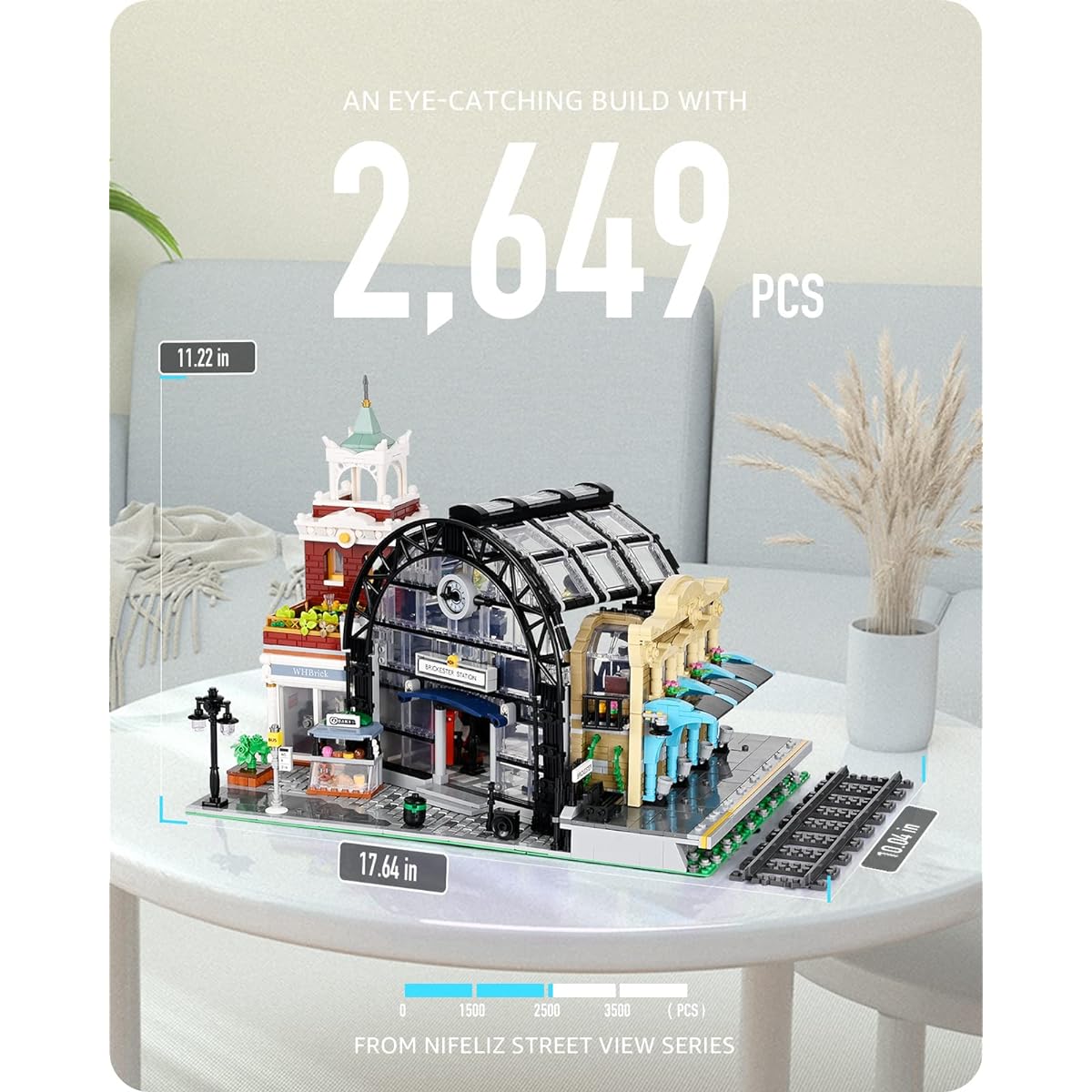 Nifeliz Station Station Display Set Collectible Assembly Model Toy Gift for Adults (2,649 Pieces)