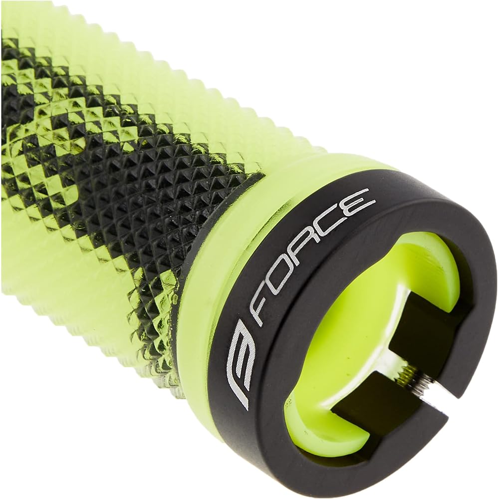 FORCE Grip Bicycle LOGO Lock Ring Skeleton Fluo Grip Length 128mm 22.2mm 80211