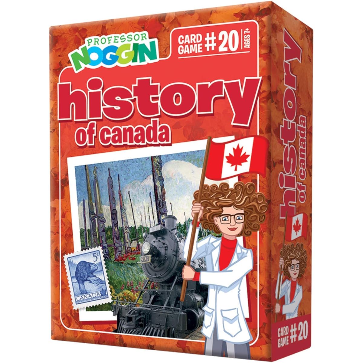 Professor Noggin's History of Canada Trivia Card Game by Outset Media - Educational Trivia-Based Card Game for Kids - Trivia/True False/Multiple Choice - Ages 7+ - Includes 30 Trivia Cards