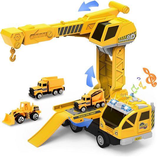 Mostop Tower Crane Deformation Engineering Construction Toy Vehicle Truck for Kids