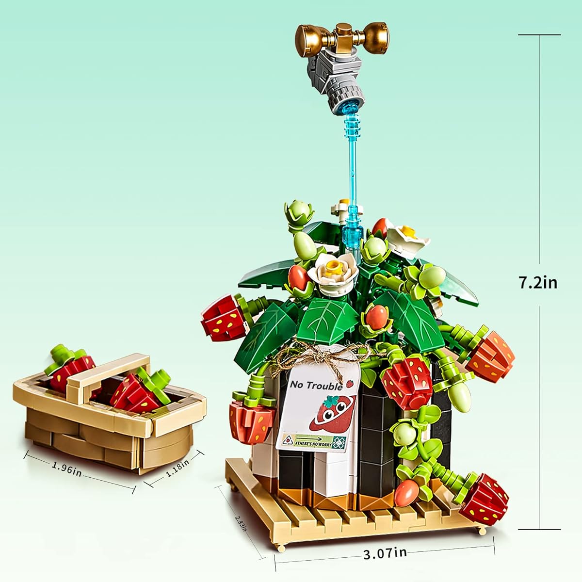 Flower Building Toy Set Compatible with Lego Flower Mini Bricks Bonsai Model Creative DIY Building Blocks Kit for Anniversary Mother's Day Birthday Gift