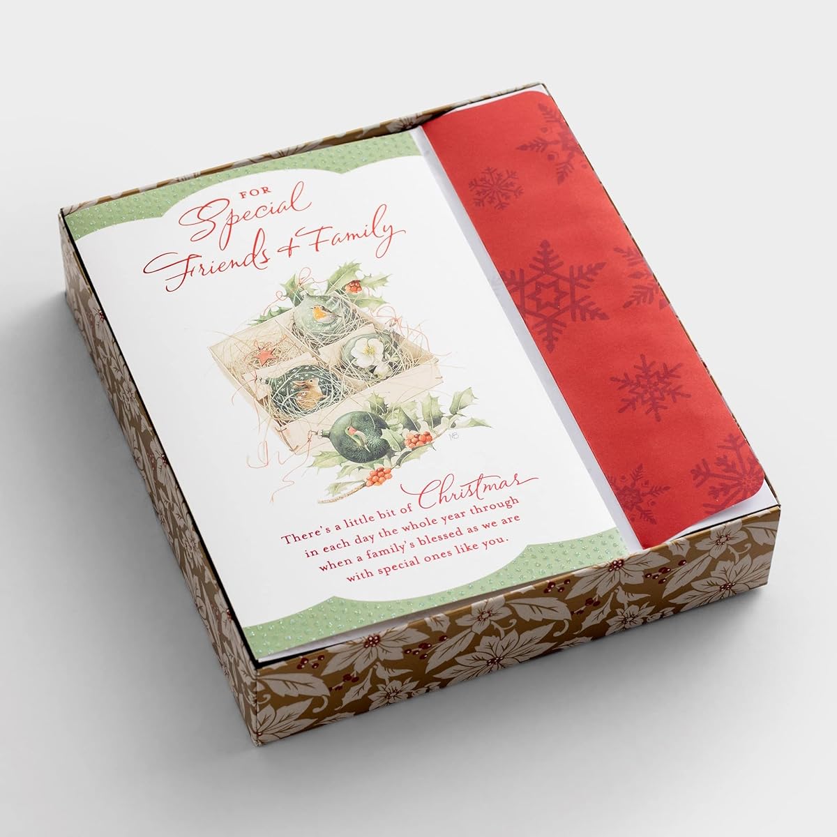 DaySpring - Marjolein Bastin - A Little Christmas for Friends and Family - 18 Christmas Premium Box Cards with Envelopes NLT