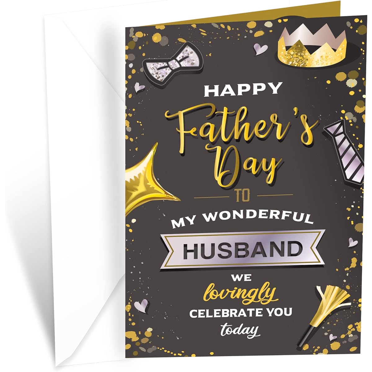 Father's Day Card for Husband Prime Greetings Made in the USA Eco-Friendly Heavyweight Card Stock Premium Envelope Included 5" x 7.75" Protective Envelope Included