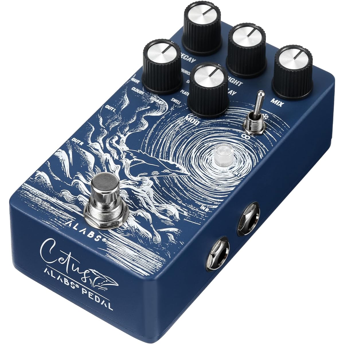 ALABS Digital Reverb 9 Mode Guitar Pedal Effector Digital Reverb Effects Pedal (CETUS)