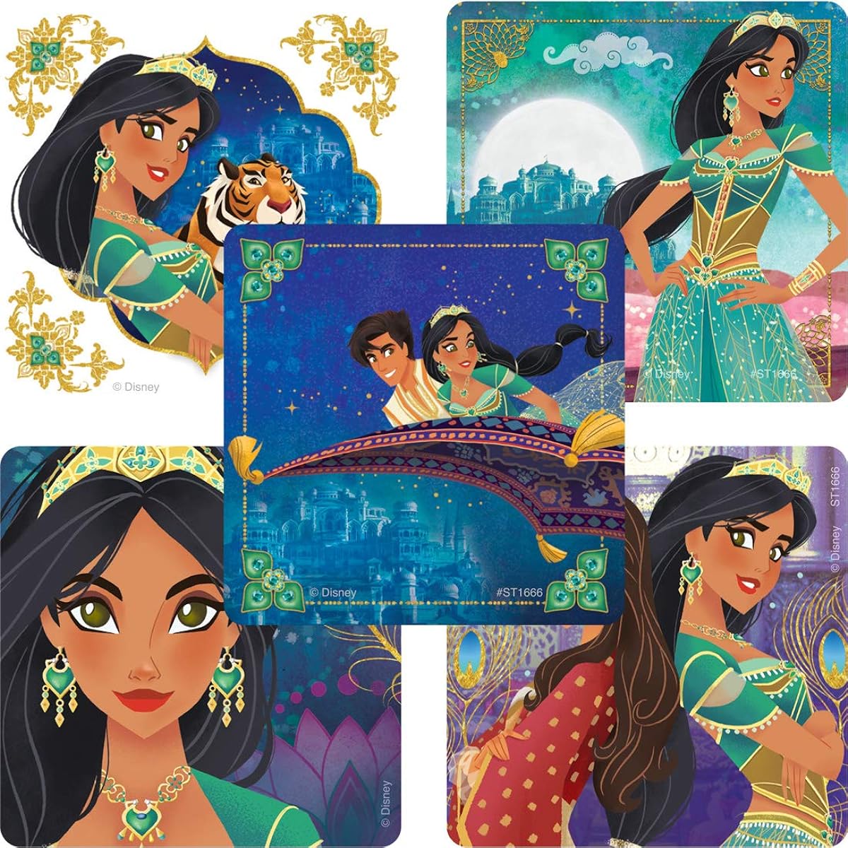 Aladdin: Princess Jasmine Stickers – Pack of 100 Toys