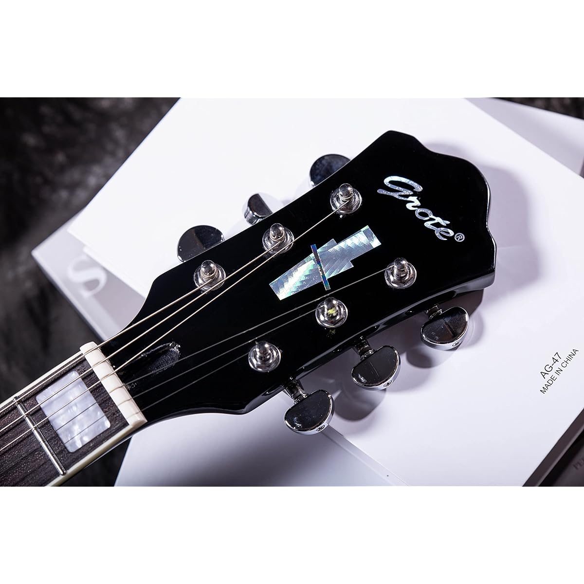 Grote Semi-Hollow Body Electric Guitar Thinline Arched Top Coil Splitting with Gig Bag GYS-35 (Green)