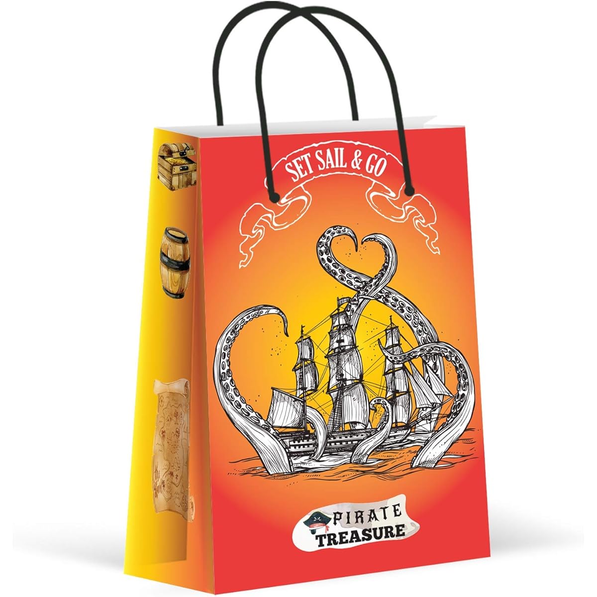 Premium Pirate Party Bags, Party Favor Bags, New, Treat Bags, Gift Bags, Party Favors, Party Supplies, Decorations, Pack of 12
