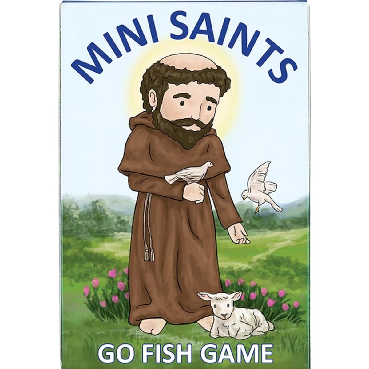 Catholic Saints Miniature Go Fish Matching Card Set, Sunday School Church Classroom Teaching Tools and Supplies, Fun Devotional Gifts for Catholics, 54 Cards