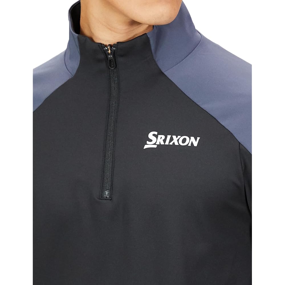 [SRIXON] Half-zip cut and sew [Co-developed with Matsuyama Pro] Partial sweat absorption, partial water repellency, stretch, comfortable swing, golf RGMWJL53 Men's