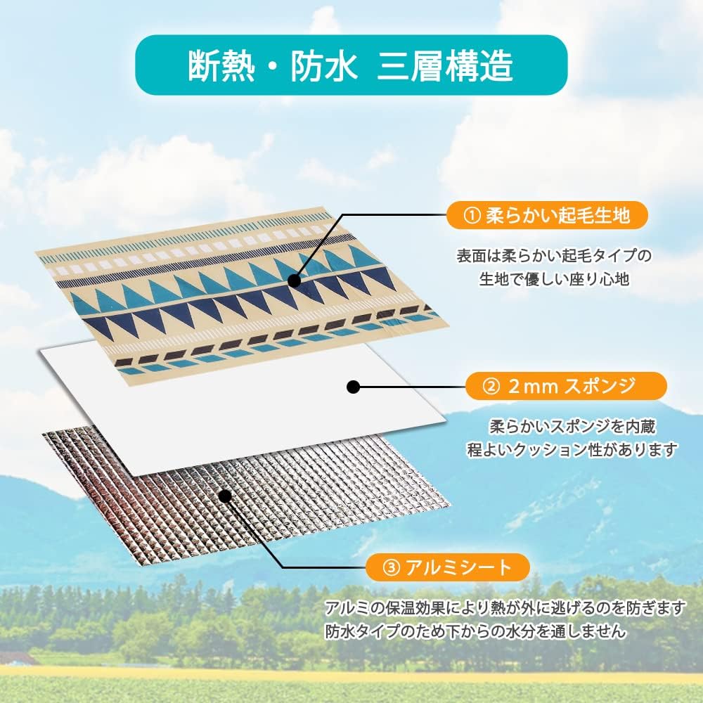 ieeform Insulated/Waterproof Leisure Sheet, Thick Picnic Sheet, Lightweight, Folding