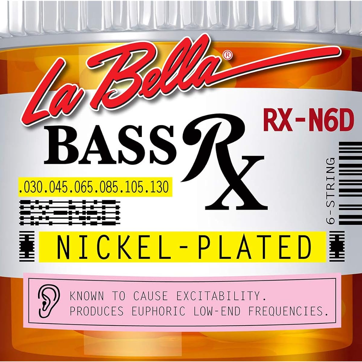 LA BELLA Electric Bass Strings RX-N6D Rx Nickel 30-45-65-85-105-130