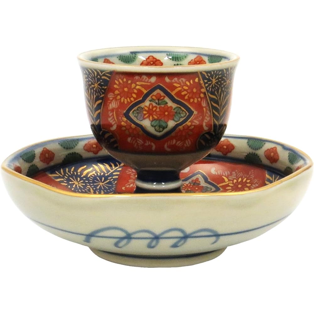 Hasami ware, Rinkurou kiln, gorgeous Old Imari style pottery plate, chintz grass and flower pattern 009622-580