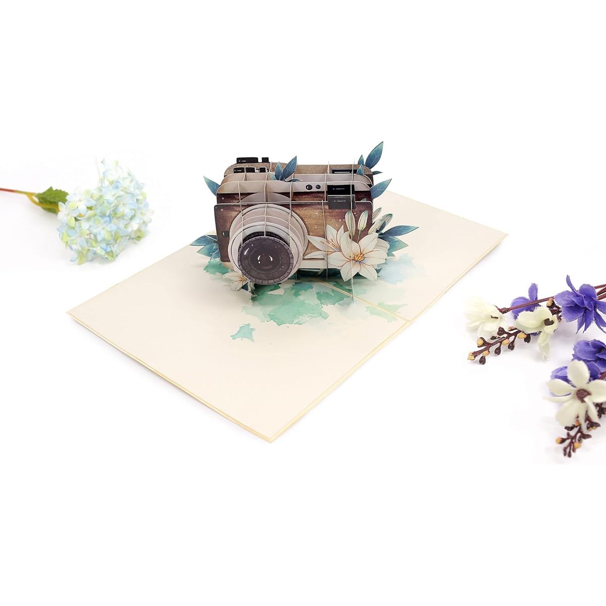 H07 3D Vintage Camera Pop Up Card 3D Birthday Card for Photographer/Cameraman/Photo Enthusiast Girlfriend/Wife/Mother/Grandma Birthday Card