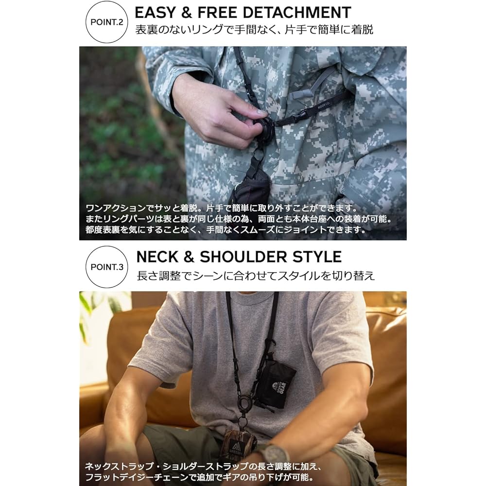 GRAVITY QUAD MAG. NECK/SHOULDER LOOP RING ver.