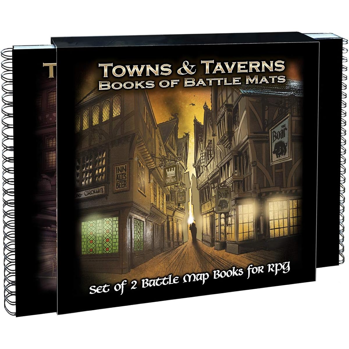 Loke Towns & Taverns Battle Mat Book Black