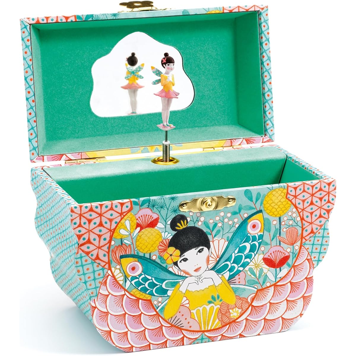 Music Box Girls Present Jewelry Box Toy Accessory Case 4 Years Birthday Christmas Children's Miscellaneous Goods [DJECO Flowery Melody] (DJ06081)
