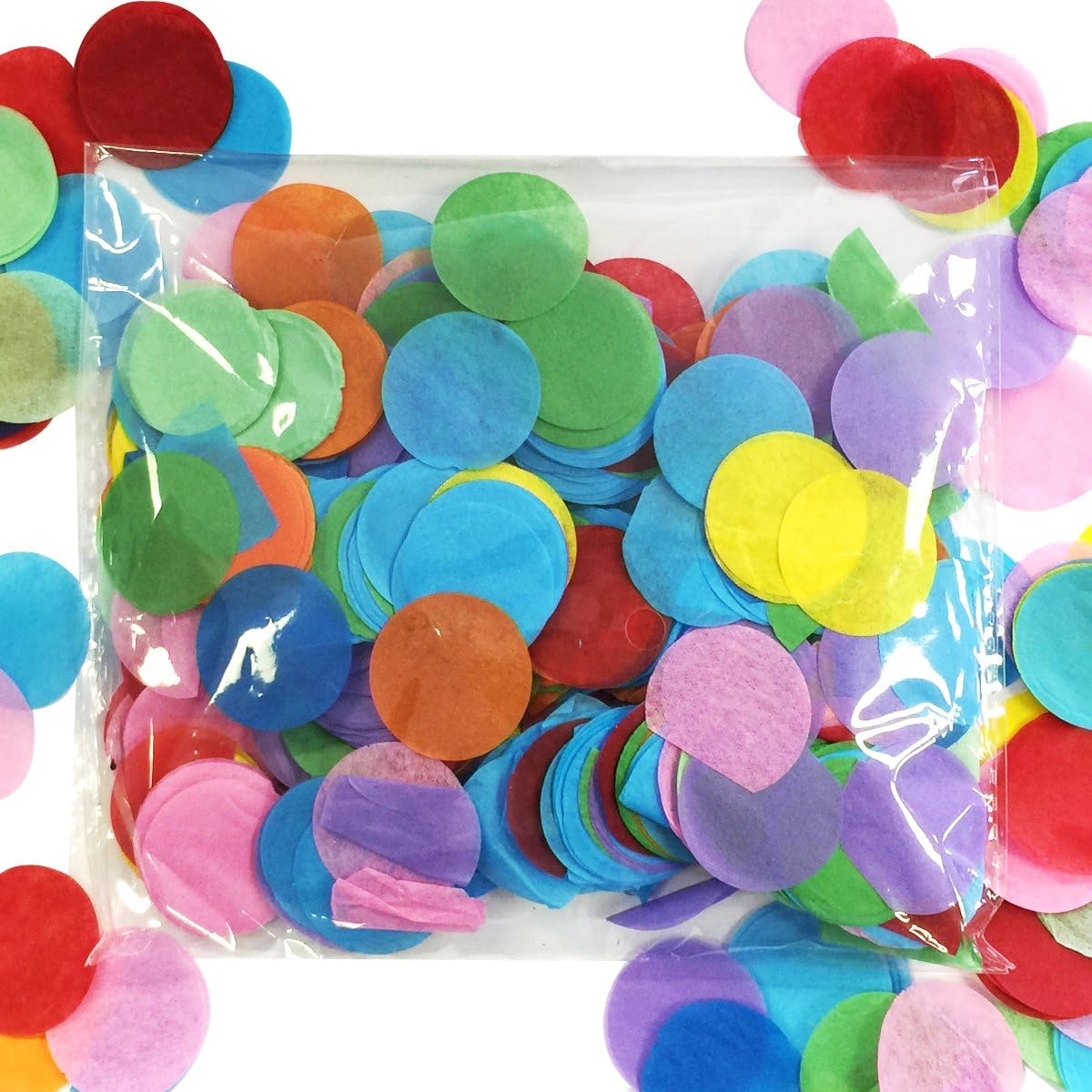Allydrew Round Tissue Paper Confetti 1" Multicolor Mix
