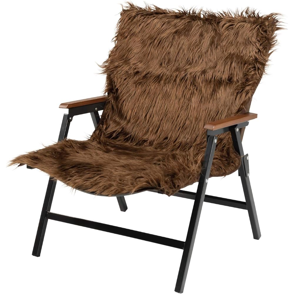 BUNDOK chair cover BD-120 for one person, brushed, warm brown