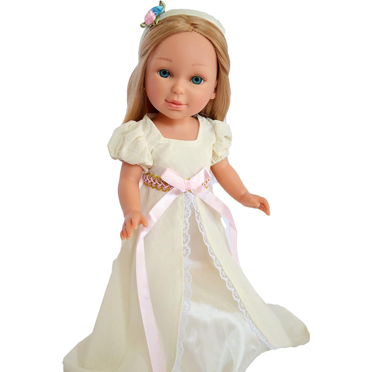 My Brittany's Victorian Ivory Dress with Headband for Wellie Wisher Dolls