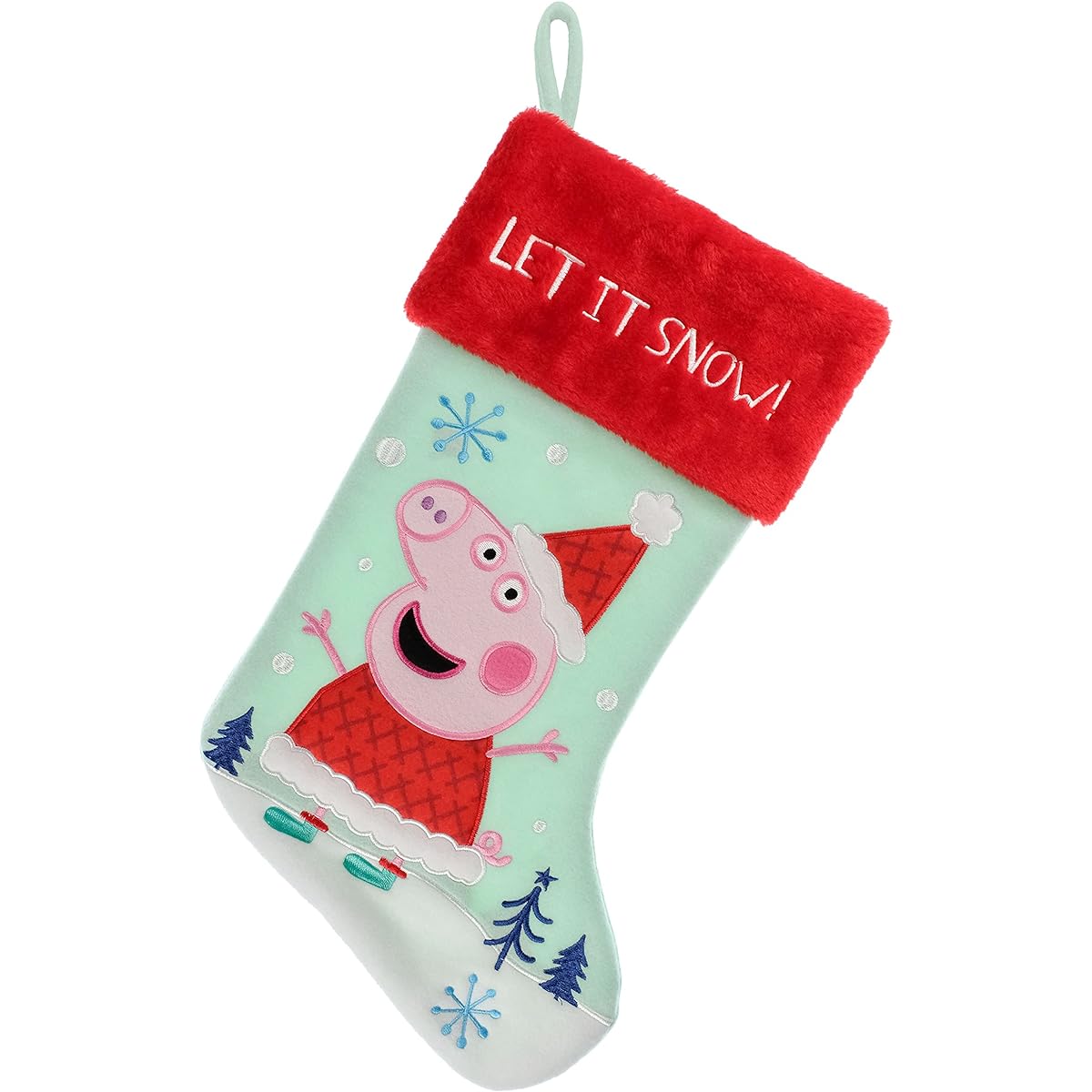 Ruz Peppa Pig Christmas 20" Applique Stocking