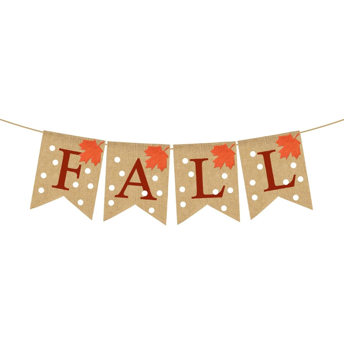 Rainlemon Jute Burlap Fall Banner Happy Thanksgiving Harvest Fireplace Mantel Garland Bunting