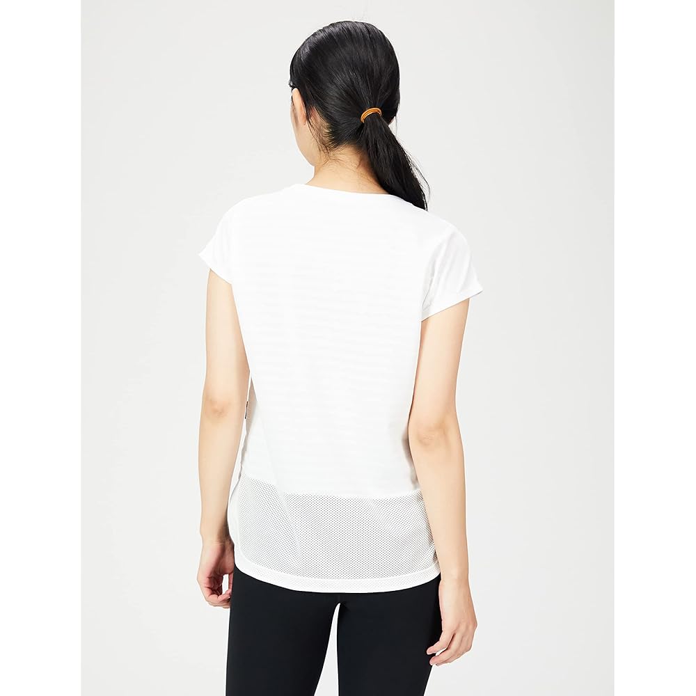 [CEDA Blue X/Wacoal] Outerwear Top Yoga Wear T-Shirt (Short Sleeve) Sweat Absorbent Quick Drying UV Protection DFY515 Women's