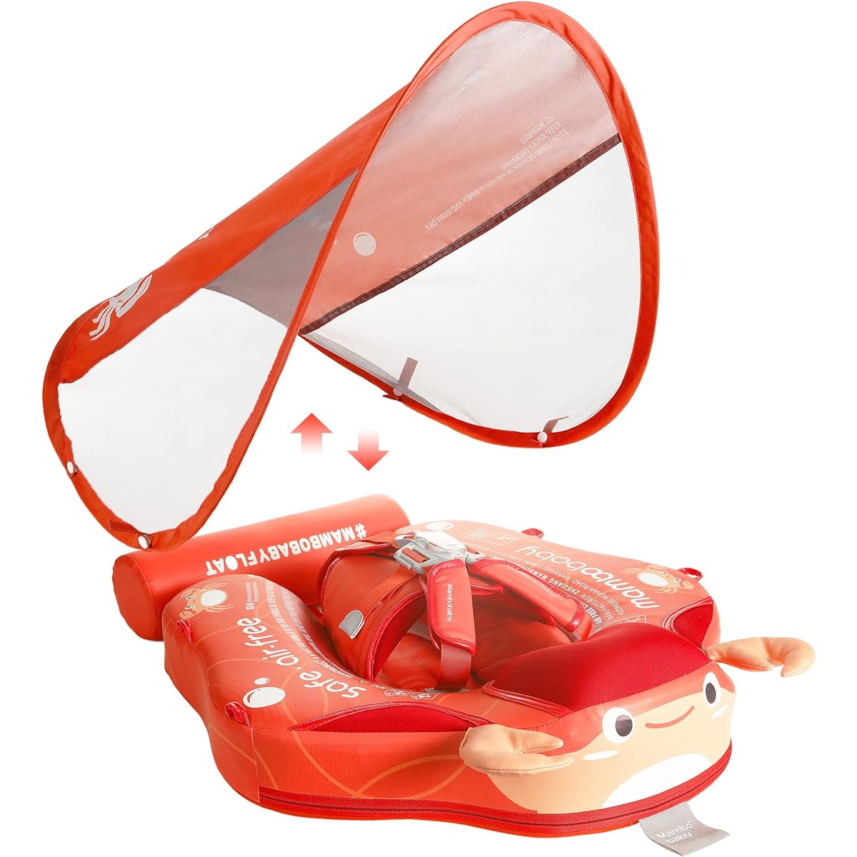 HECCEI Mambobaby Float with Canopy Add Tail Deluxe Edition Baby Float