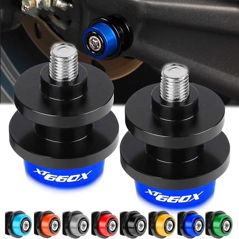 DEMUR Motorcycle Swingarm Slider Spool 6mm Stand Screw CNC Aluminum Accessories Yamaha XT660X XT660X 2004-2020 2019 2018 Swingarm Slider Spool (Size : Blue)